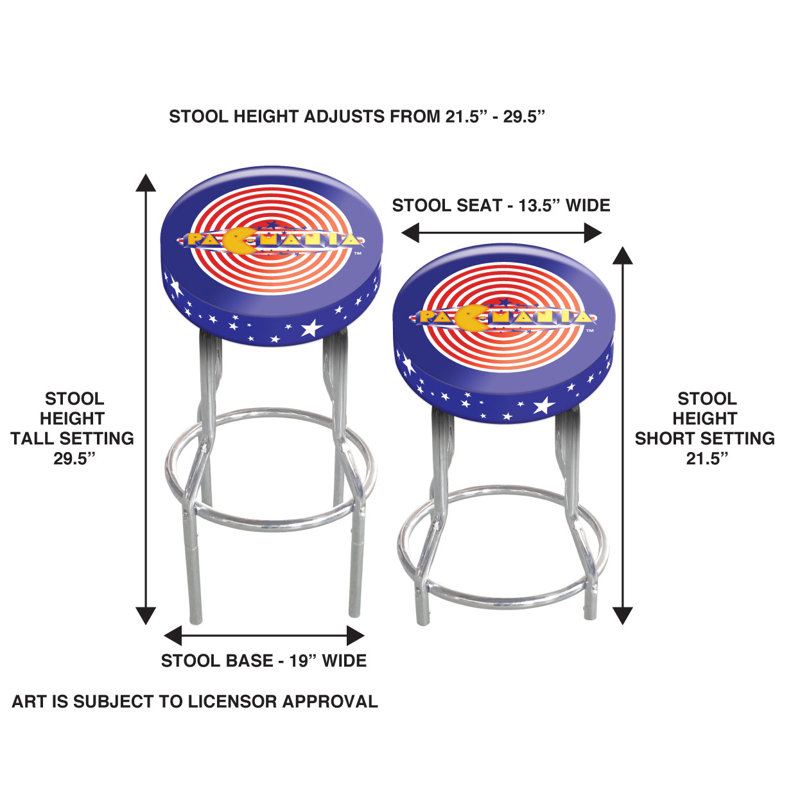 Arcade1up Pacmania Adjustable Height Bar and Arcade Stool Wayfair